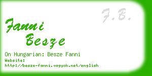 fanni besze business card